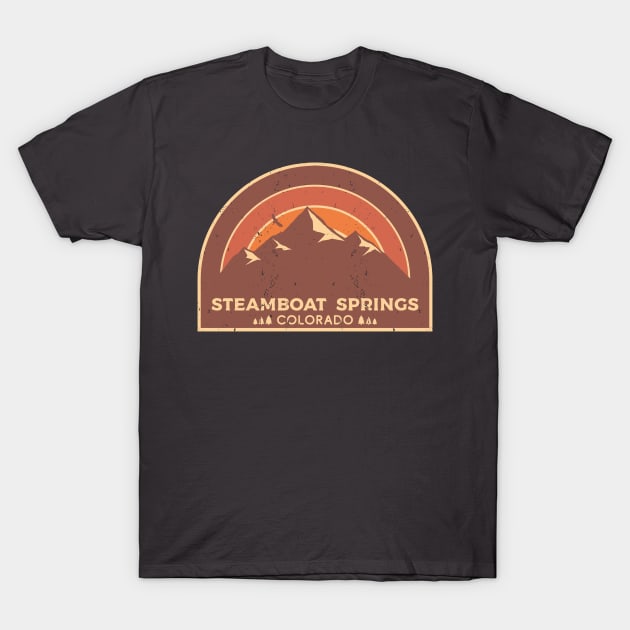 Steamboat Springs Colorado Mountain Design T-Shirt by dk08